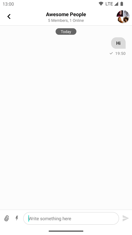 messages at the top