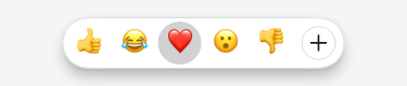 Reaction picker bar