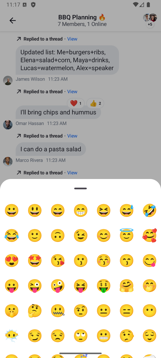 Default ReactionsPicker Component