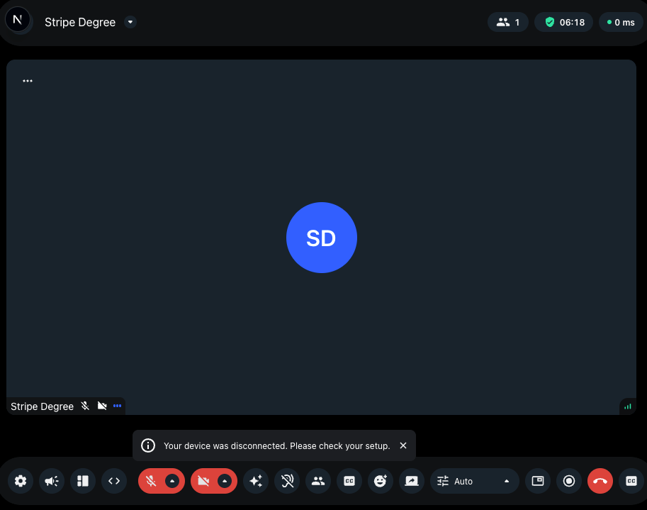 Disconnected device