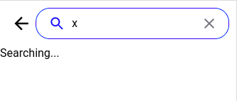 Image of search results list content when loading