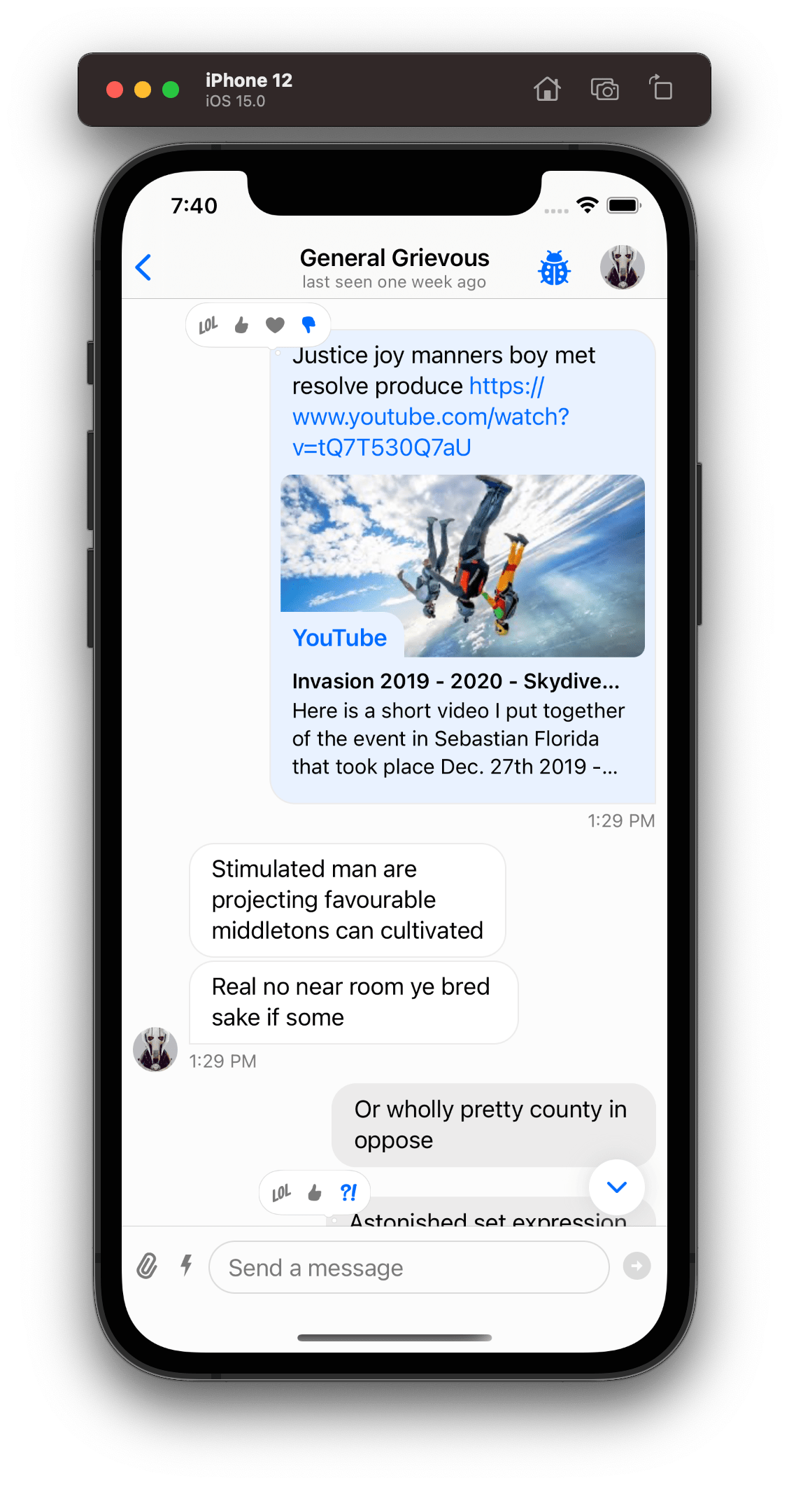 Message Restructure Layout Before