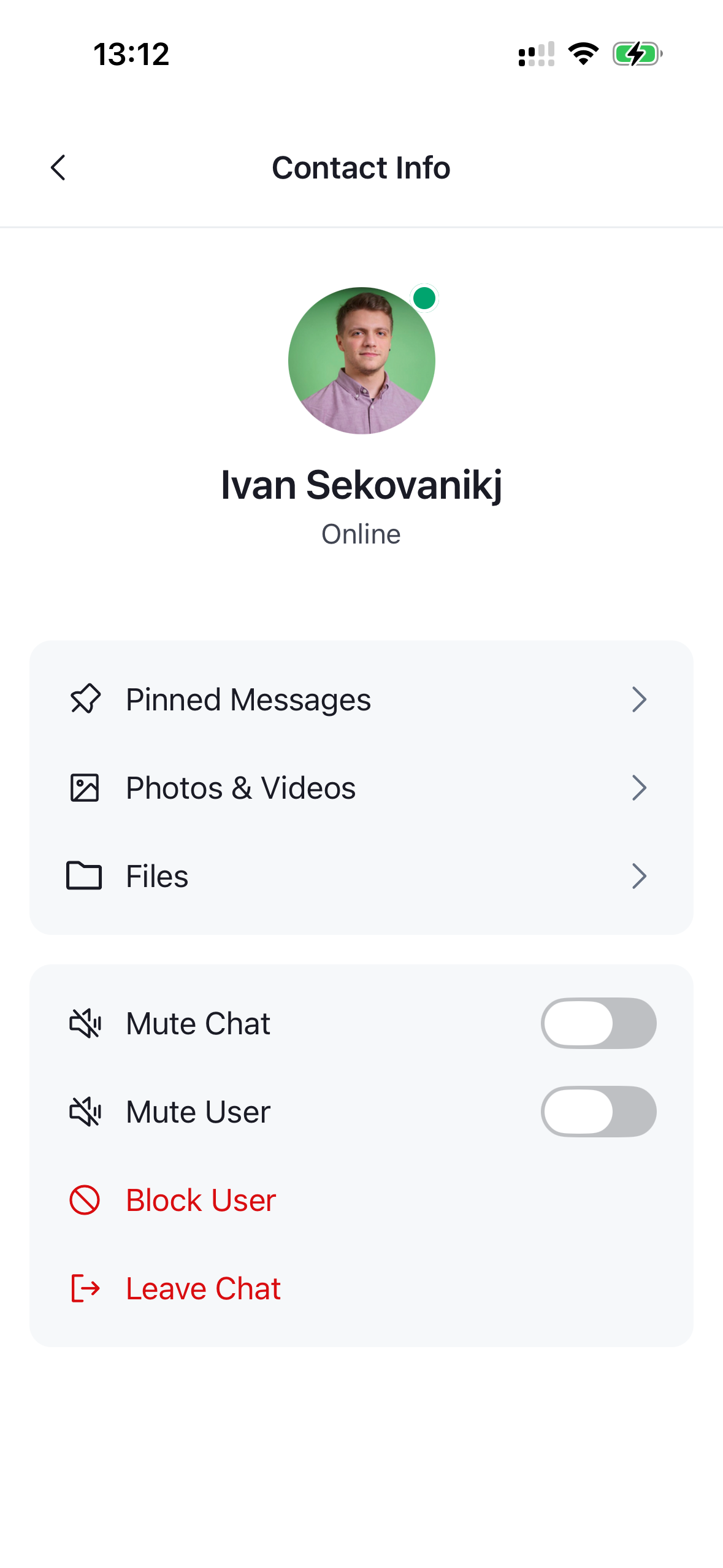 Default channel details