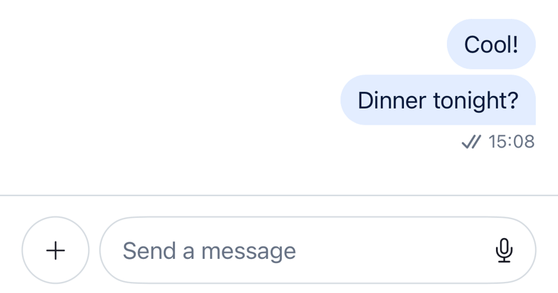 Messages Default Appearance