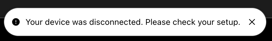 Disconnected device