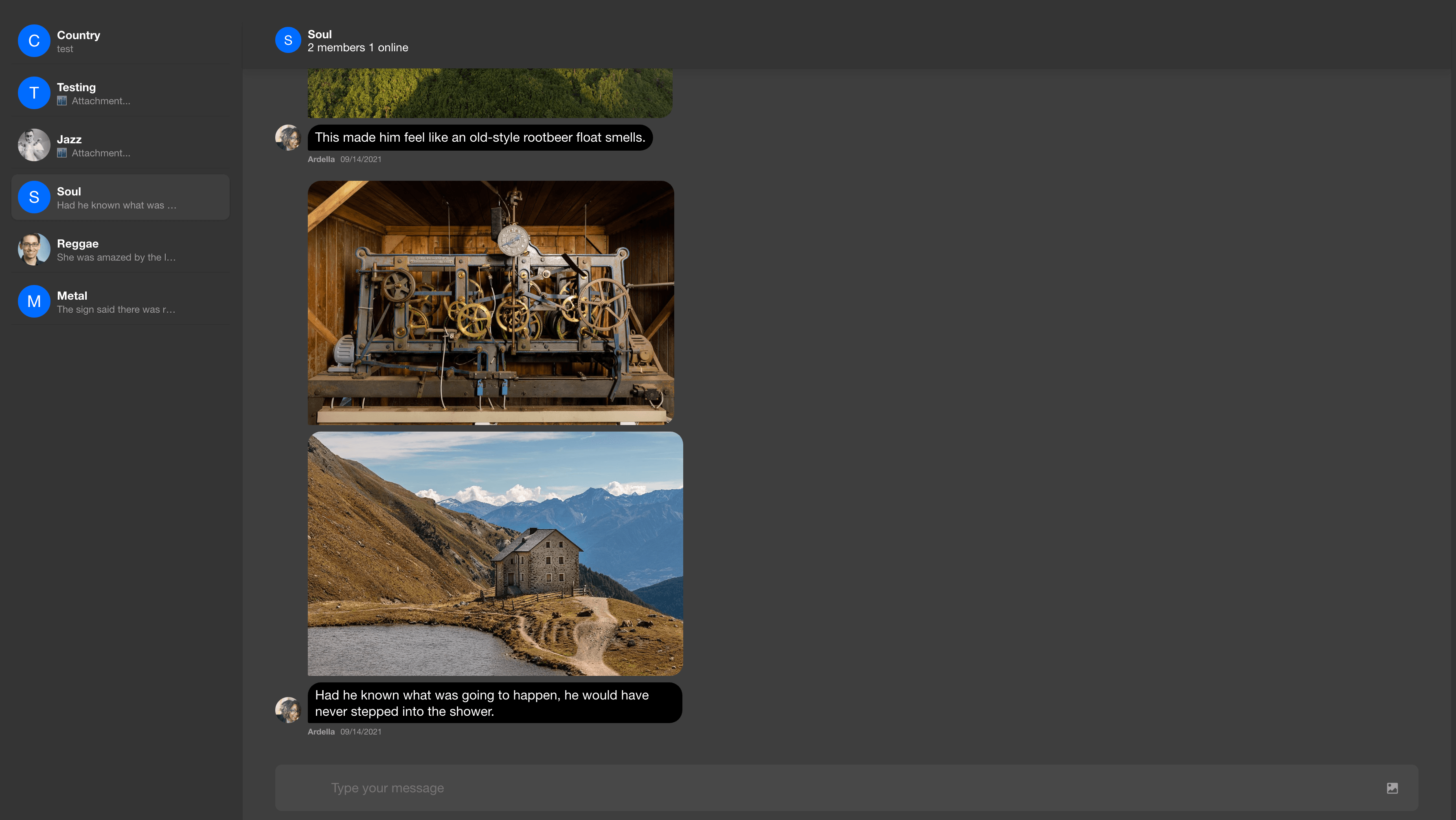 Dark Theme Screenshot