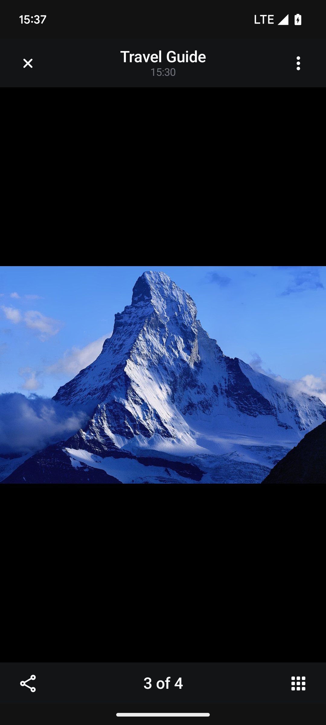 Default Image and Video Attachment Gallery Dark Mode