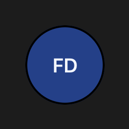 Avatar component showing the initials fallback
