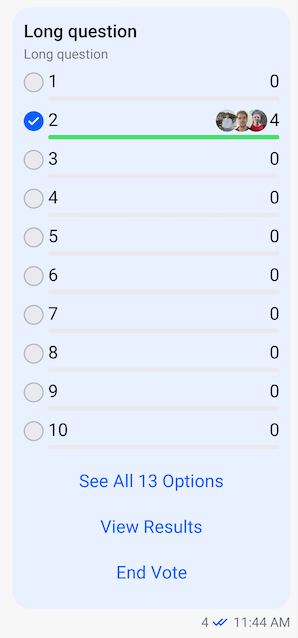 Poll Message Content