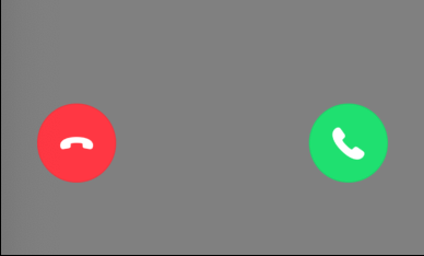 Preview of the Accept and Reject Call Button of Incoming Call