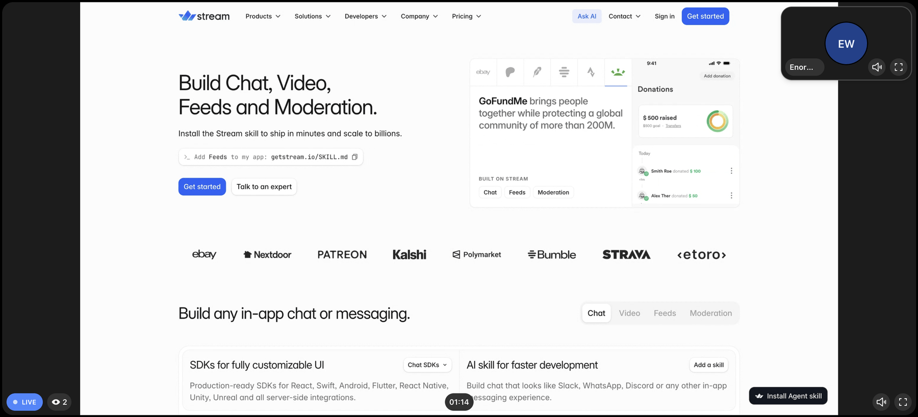 Preview of the UI