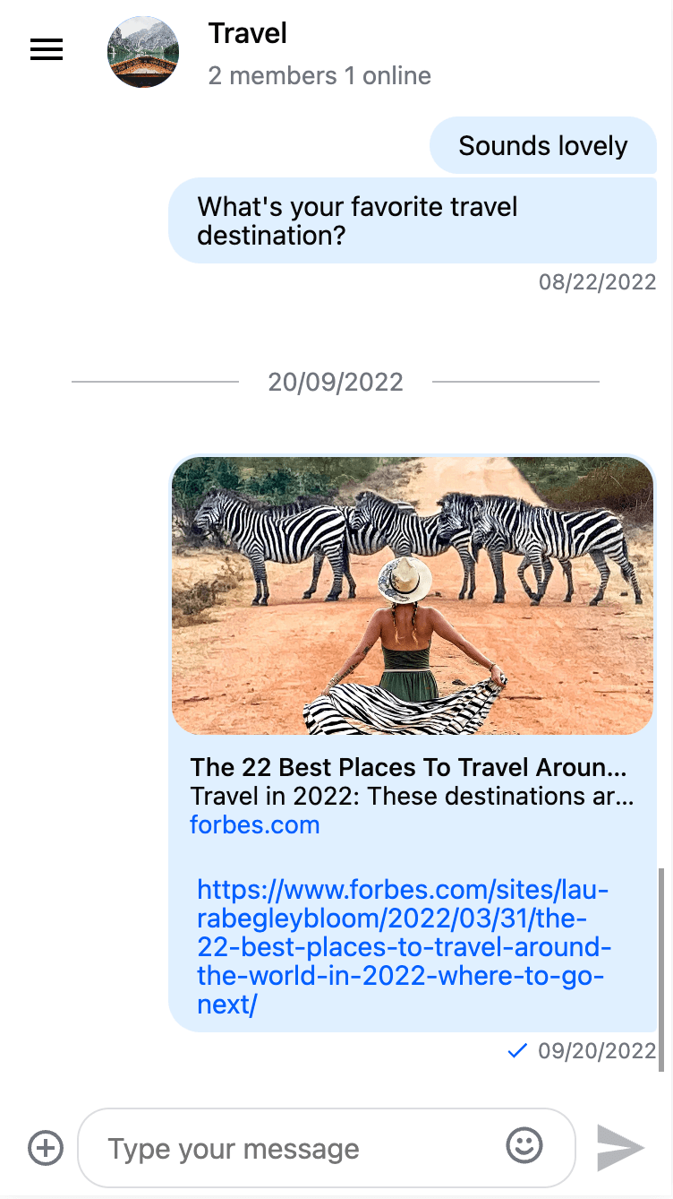 Message input with built-in textarea