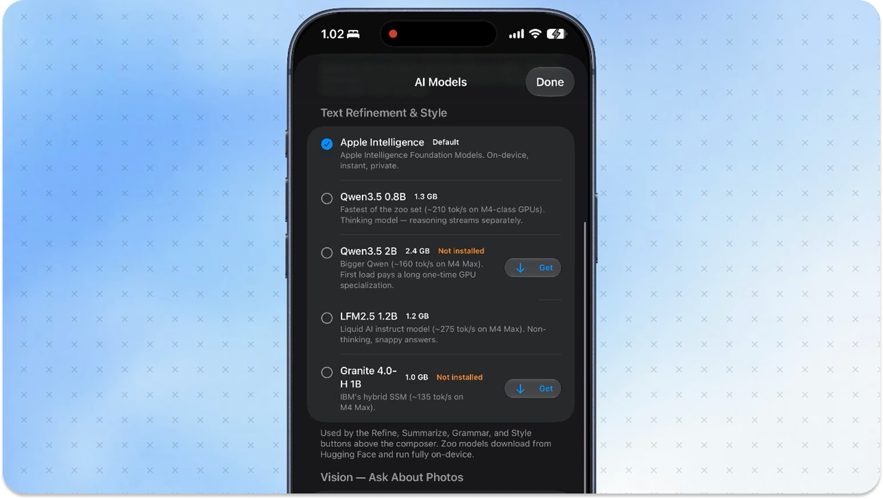 AI-powered refining models picker in Stream Chat