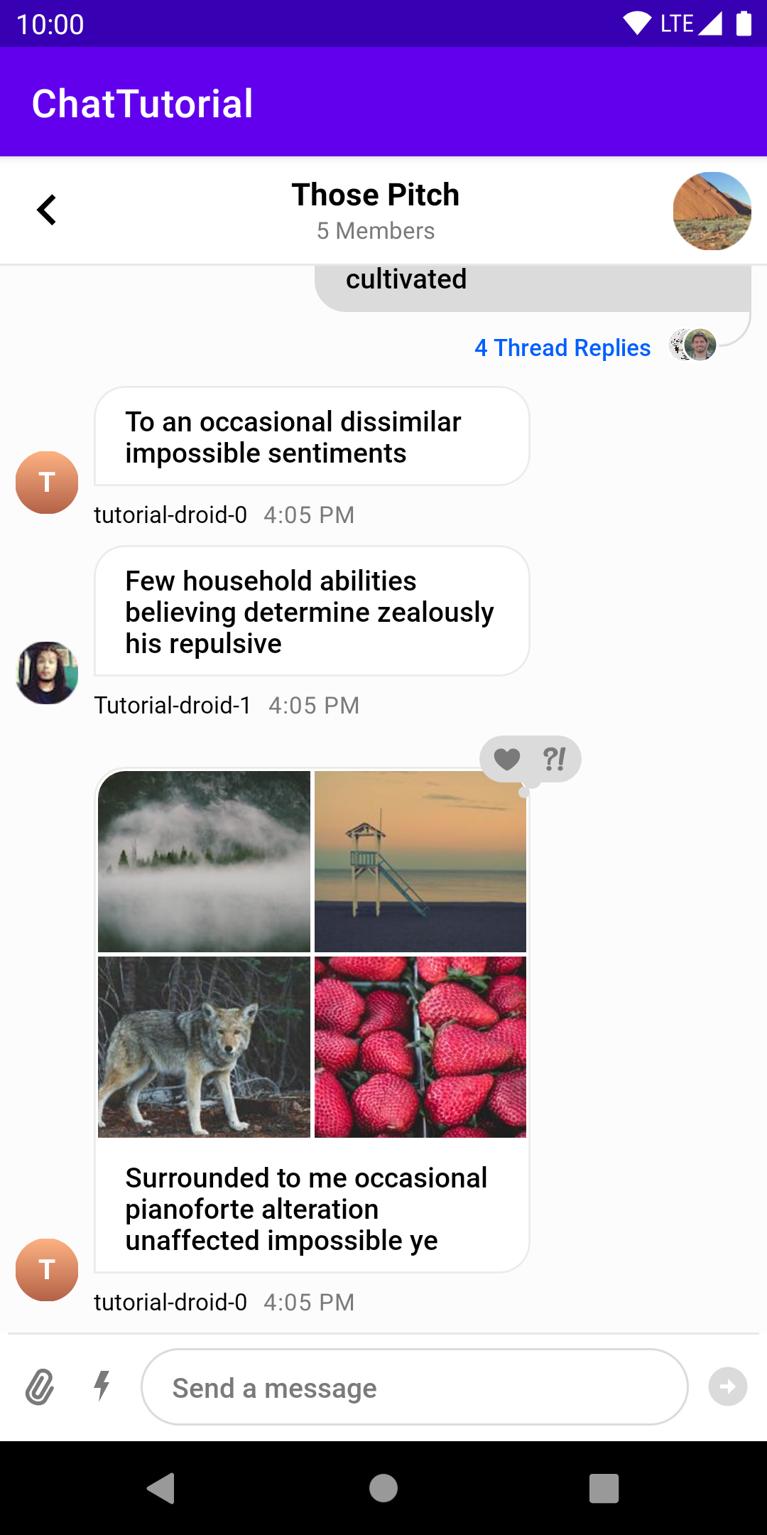 Message List Chat interface for Java / Kotlin on Android