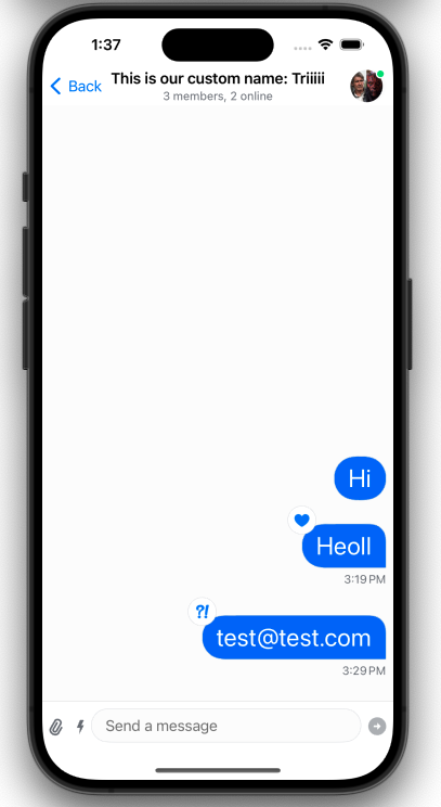 Screenshot showing custom appearance