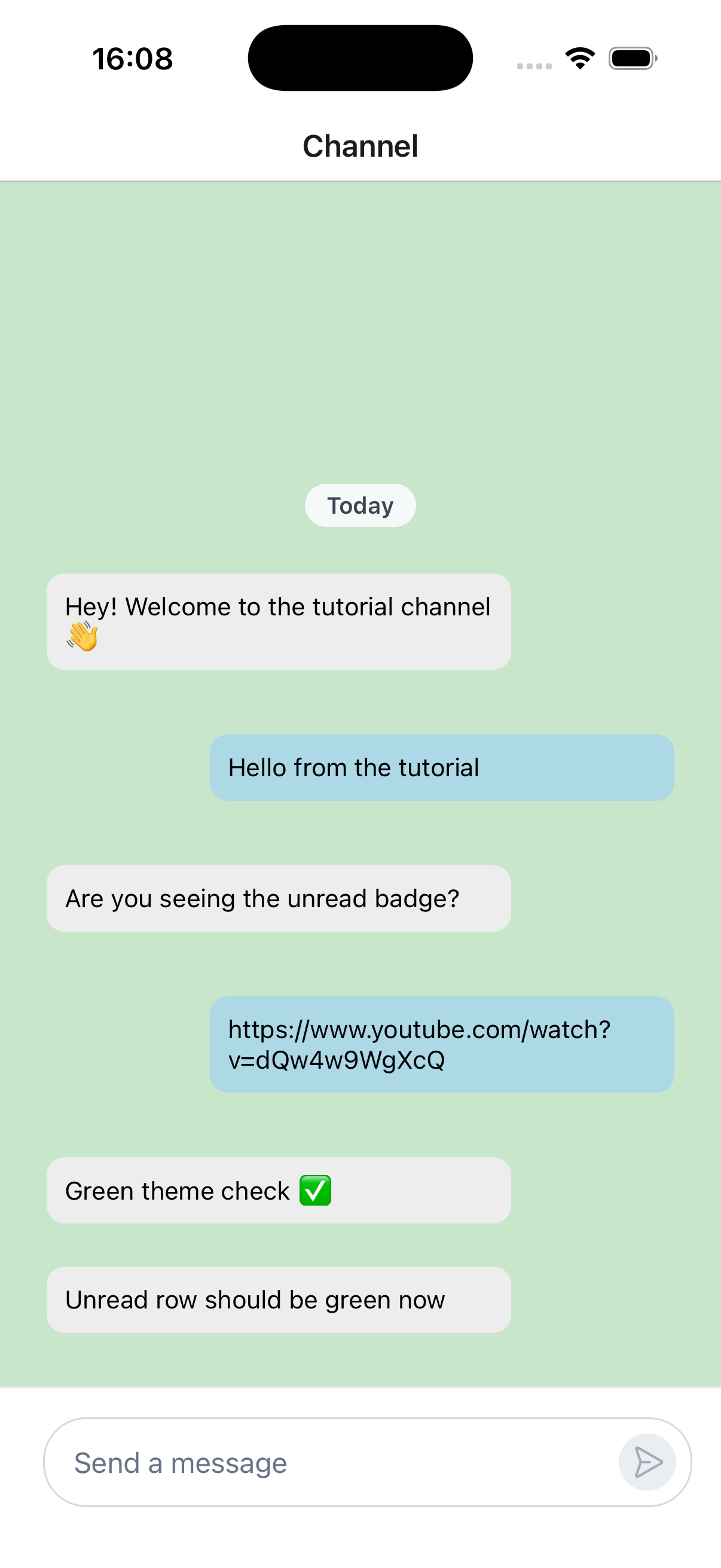 Custom message UI on iOS