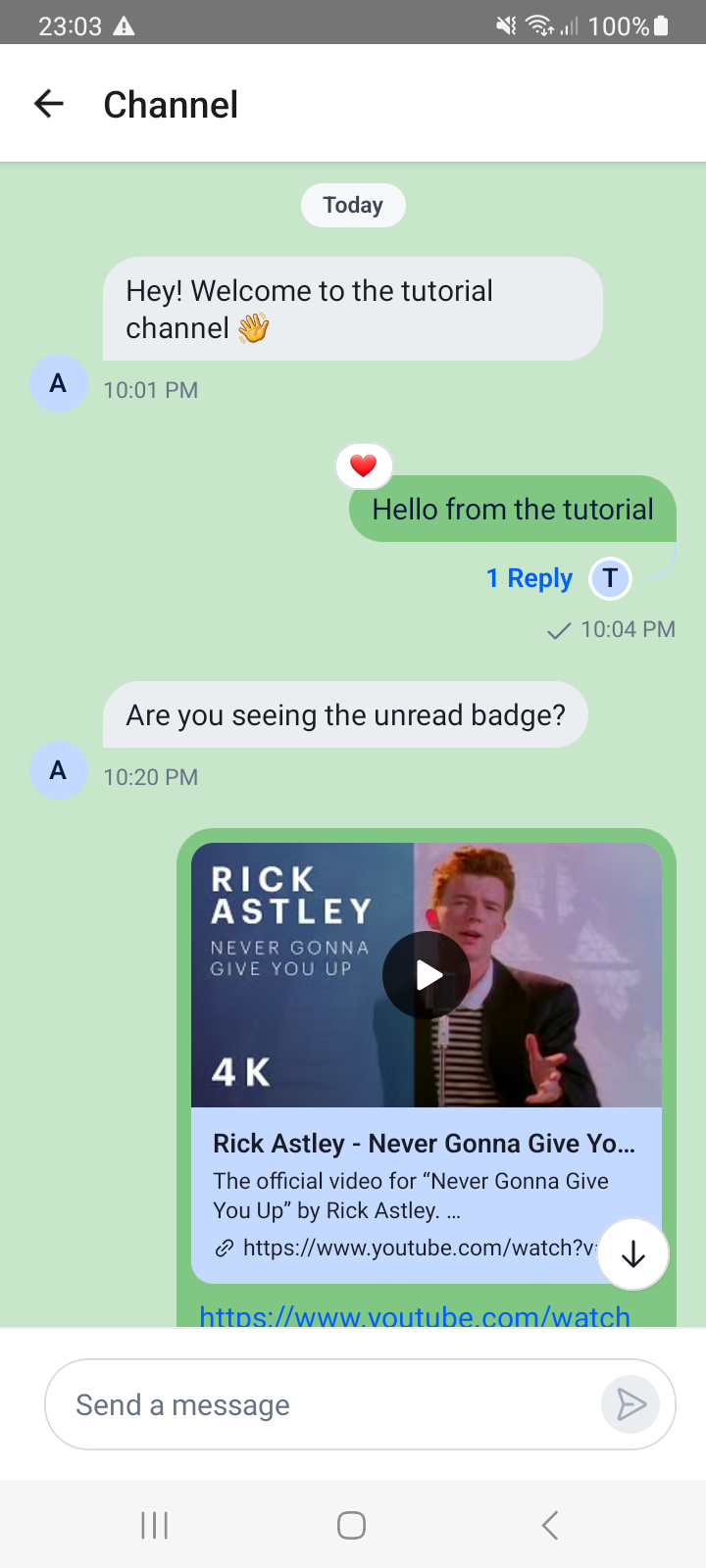 Themed channel on Android