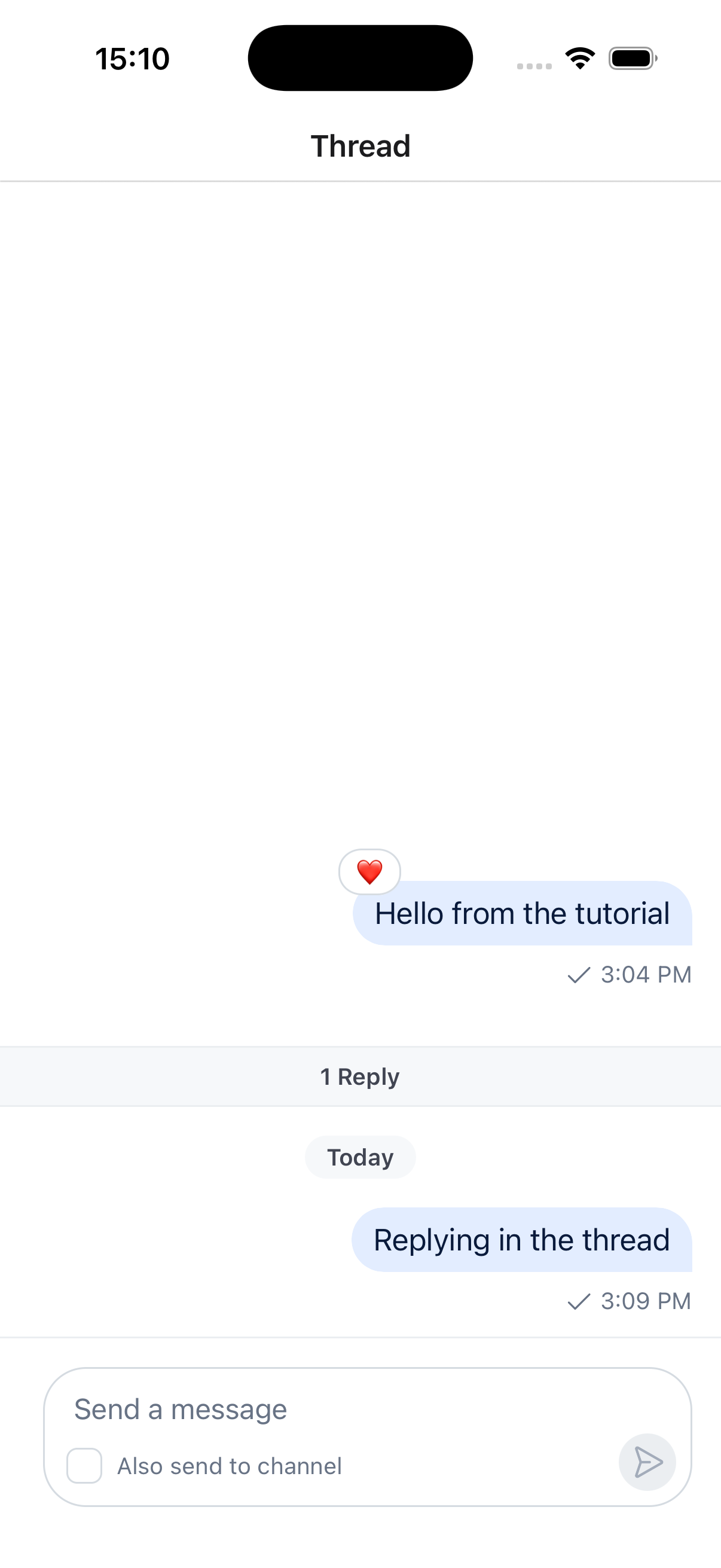 Thread screen on iOS