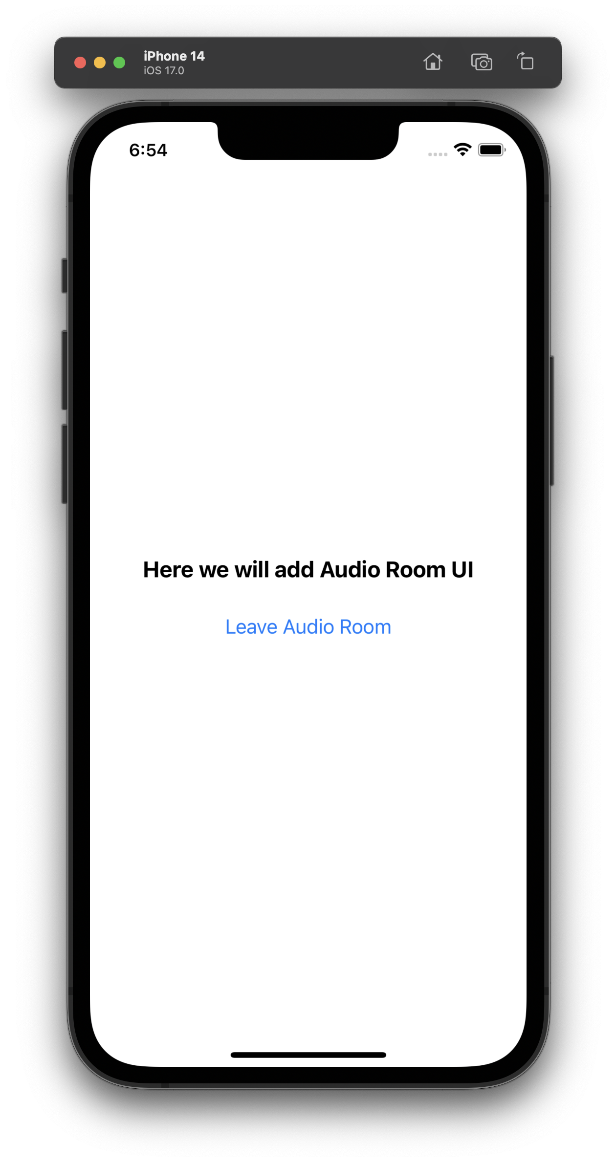 Preview of empty audio room