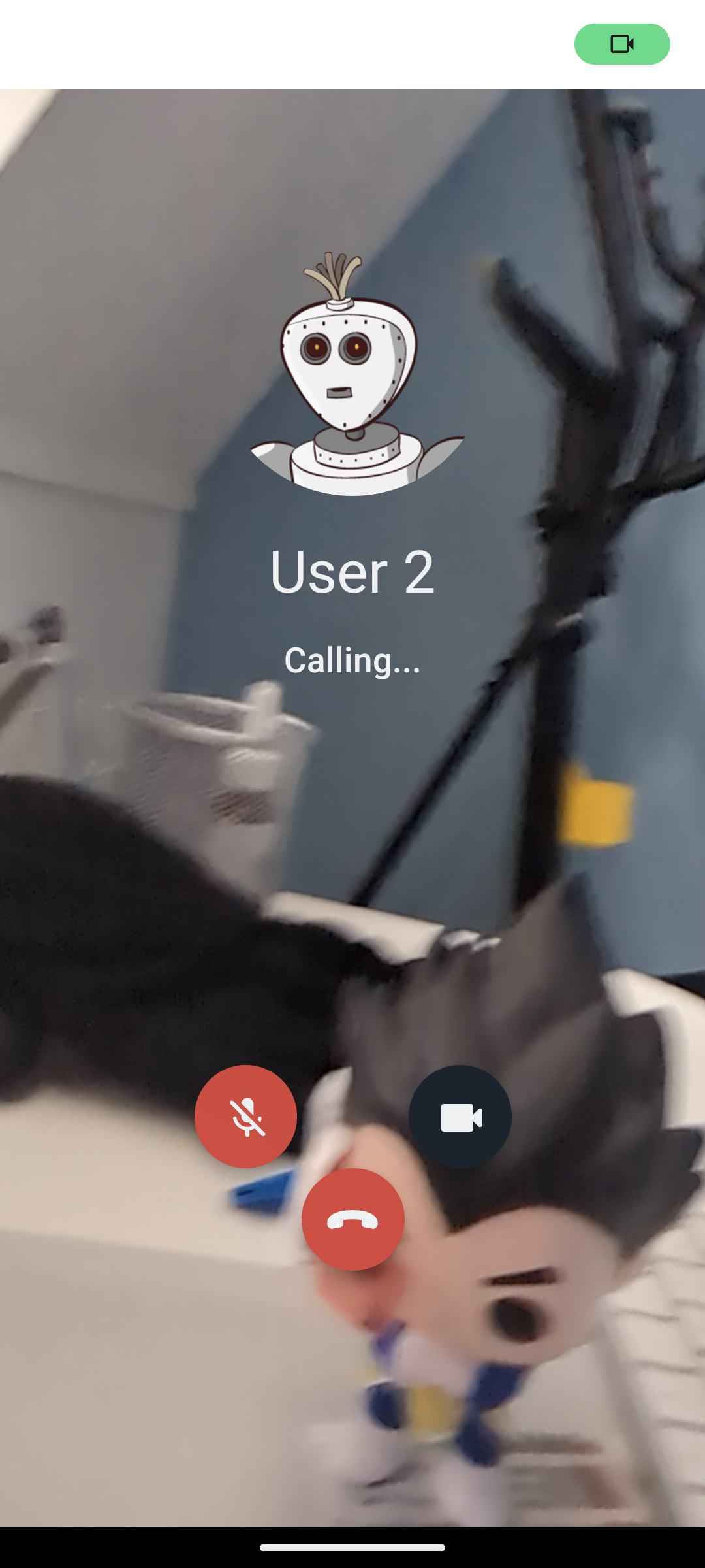 Preview of Outgoing call Screen