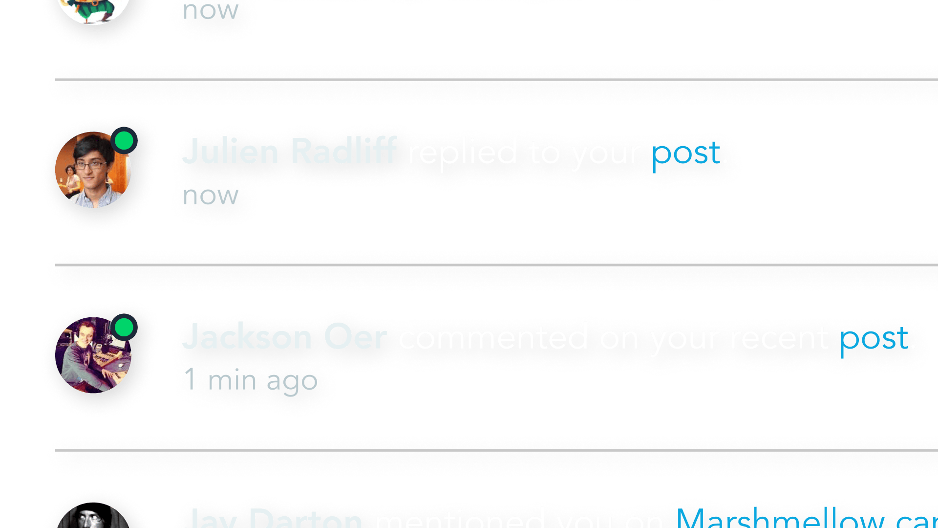 example of real-time notifications
