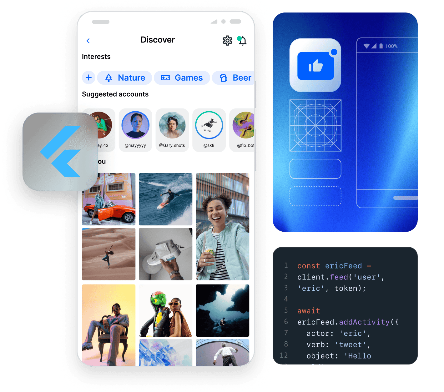 example of flutter feeds sdk