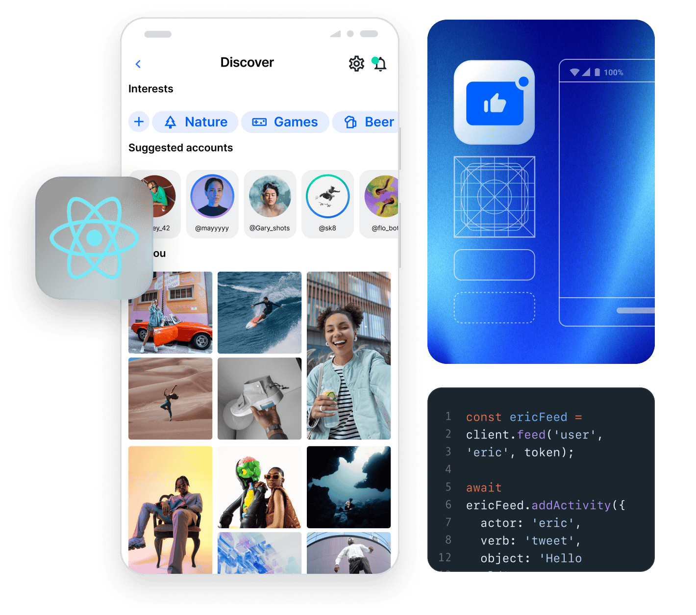 example of react feeds sdk