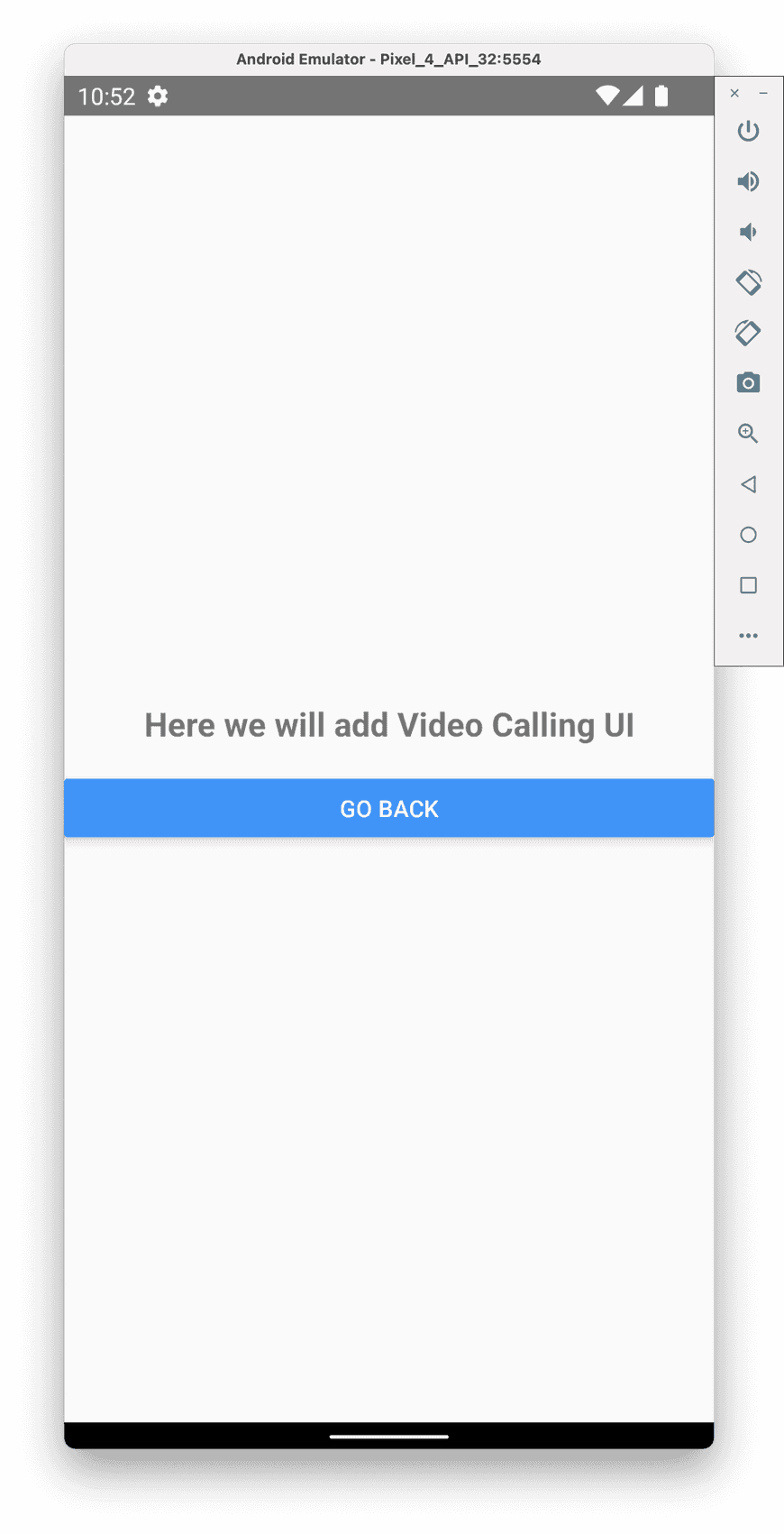 Preview of empty video UI