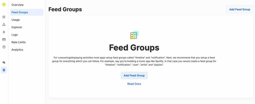 Create new Feed Group