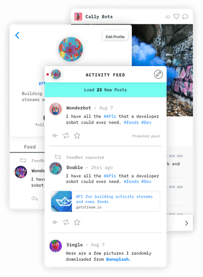 Fully Featured Social Network Components