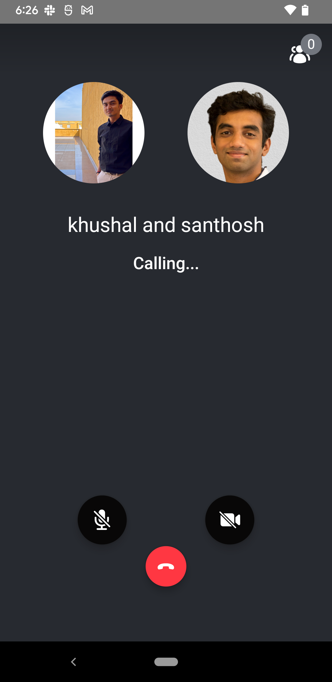 Outgoing Call View Camera Disabled