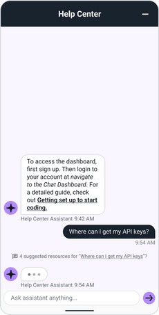 Example of ChatBot assistant