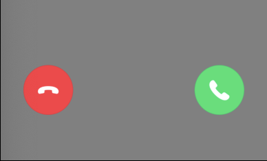 Preview of the Accept and Reject Call Button of Incoming Call