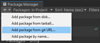 Select &quot;add package from git URL...&quot;